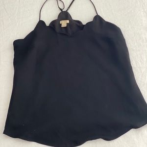 JCrew Scalloped Trim Tank